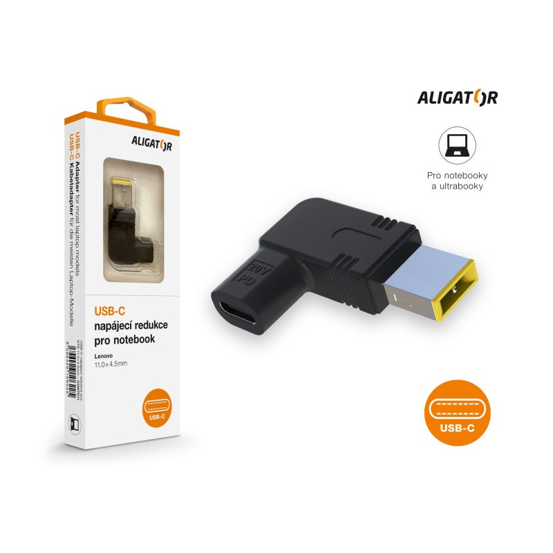 Aligator USB-C napájecí redukce 11 x 4,5 mm pro notebooky Lenovo