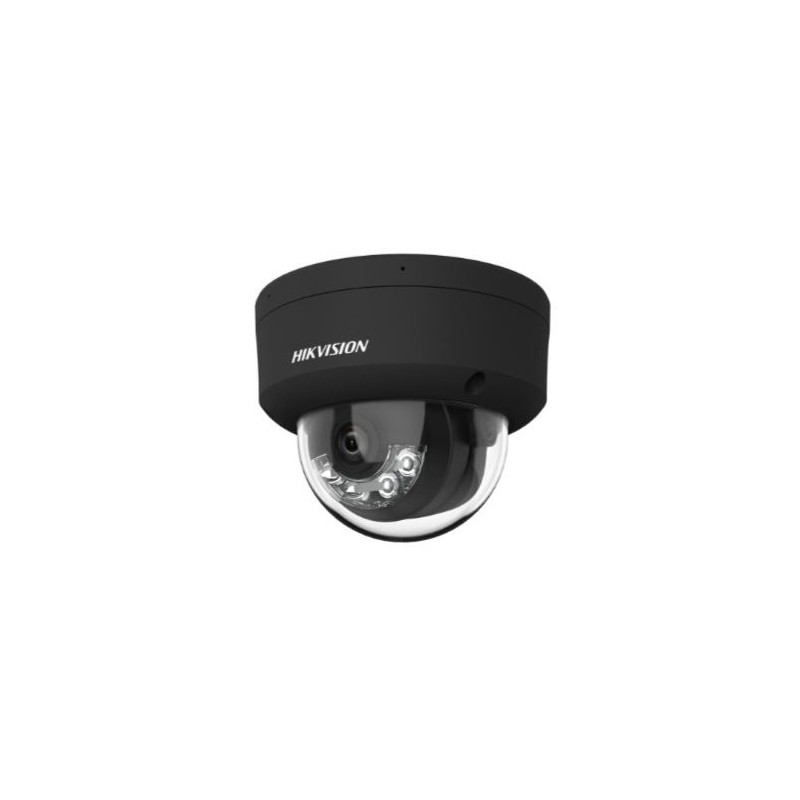 Hikvision 2MPix IP Dome Smart Hybrid Light AcuSense kamera LED/IR 30m, audio, alarm, IP67, IK10, černá