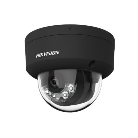 Hikvision 2MPix IP Dome Smart Hybrid Light AcuSense kamera LED/IR 30m, audio, alarm, IP67, IK10, černá