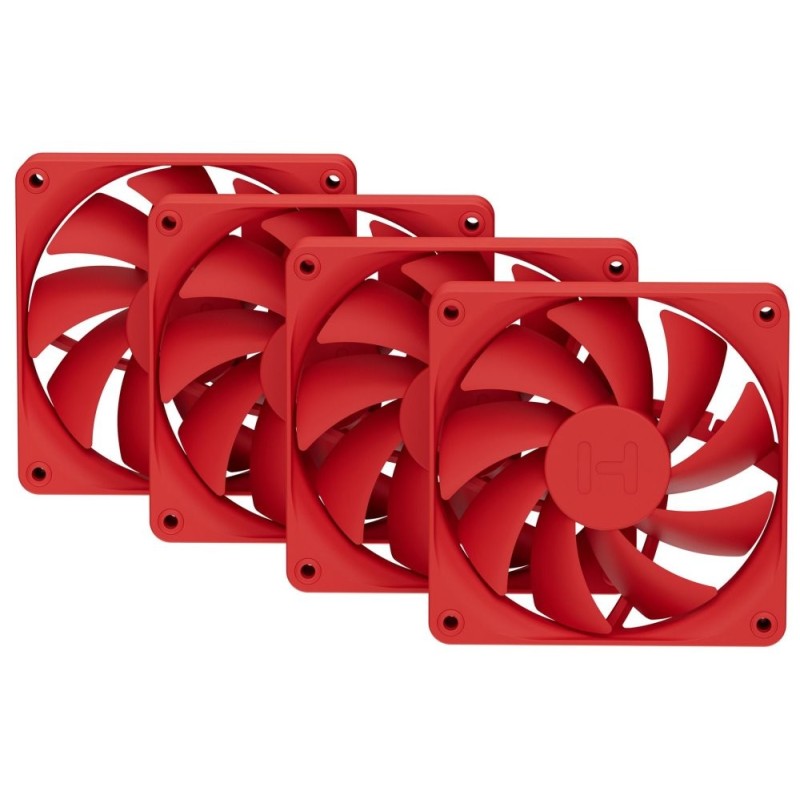HYTE ventilátor 120mm PWM / barva Wild Cherry / 1500rpm / 72CFM / ABS / 4-pin / sada 4x ventilátor