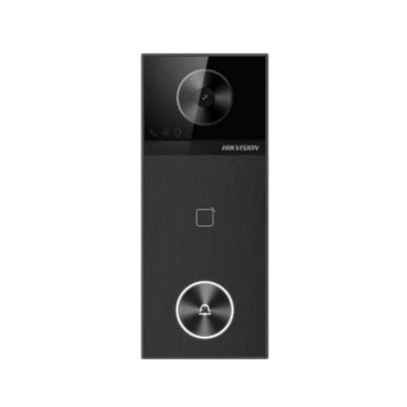 Hikvision Jednotlačítkový IP dveřní interkom, 4MPx kamera, čtecka karet, Wi-Fi, Bluetooth