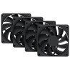 HYTE ventilátor 120mm PWM / barva Pitch Black / 1500rpm / 72CFM / ABS / 4-pin / sada 4x ventilátor