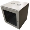 XtendLan 12U/600x600, na zeď, jednodílný, rozložený, skleněné dveře, šedý WS12U66GREYU