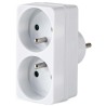 NEDIS síťový rozbočovač/ 2x zásuvka typu E (s kolíkem)/ 250 V AC 50/60 Hz/ 16 A/ 3500 W/ bílý