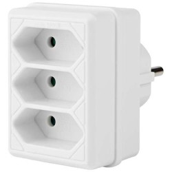 NEDIS síťový rozbočovač/ 3x zásuvka typu C (bez kolíku)/ 250 V AC 50/60 Hz/ 2,5 A/ 1700 W/ bílý