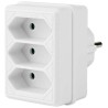 NEDIS síťový rozbočovač/ 3x zásuvka typu C (bez kolíku)/ 250 V AC 50/60 Hz/ 2,5 A/ 1700 W/ bílý