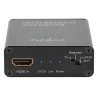 NEDIS HDMI extraktor/ HDMI vstup/ TosLink zásuvka/ 1x 3.5 mm/ 1x HDMI výstup/ 4K@60Hz/ 18 Gbps/ kov/ antracit