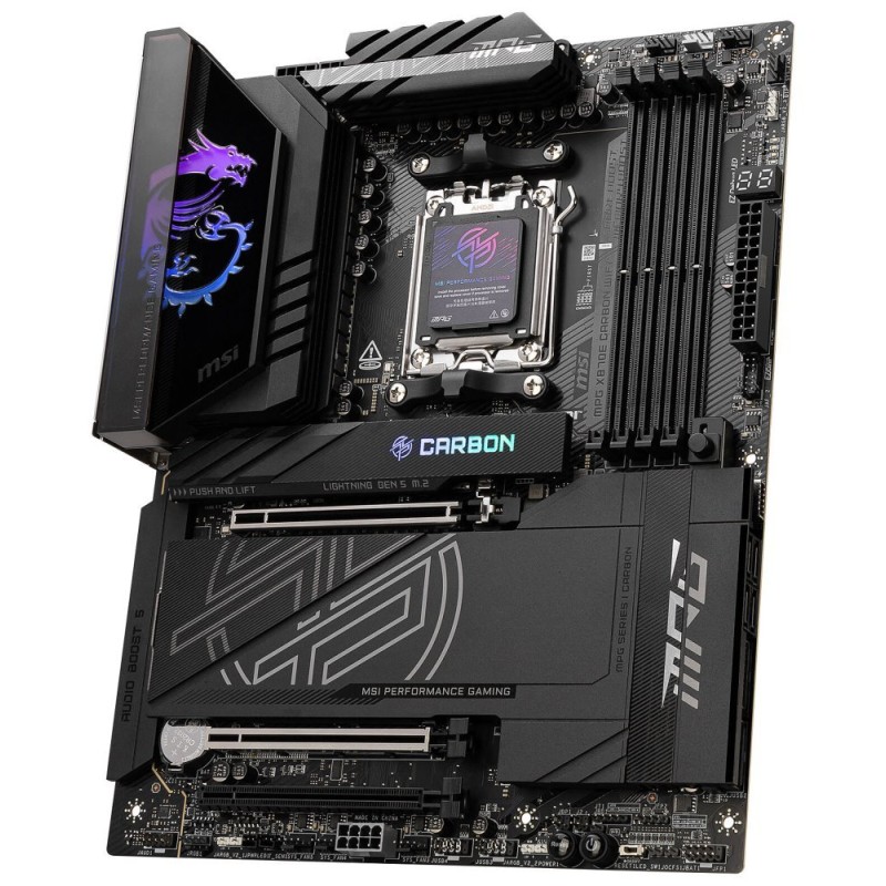 OPRAVENÉ - MSI MPG X870E CARBON WIFI / AMD X870E / AM5 / 4x DDR5 / 4x M.2 / HDMI / USB-C / WiFi / ATX