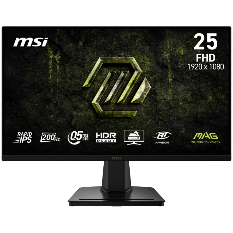 MSI Gaming MAG 256F E20/ 24"/ 1920x1080/ IPS/ 0,5ms/ 200Hz/ 300cd/m2/ 1000:1/ HDMI/ DP/ VESA/ černý