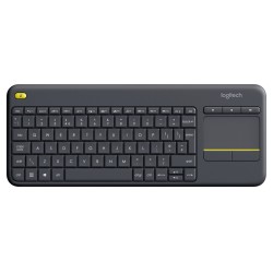 ROZBALENÉ - Logitech klávesnice K400 Plus/ Bezdrátová/ 2.4GHz/ Touchpad/ USB přijímač/ CZ/ Černá