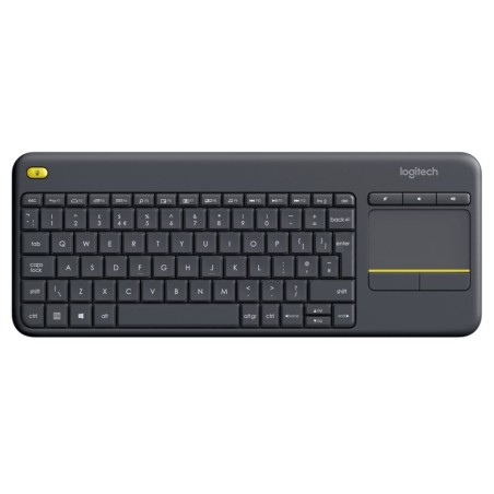 ROZBALENÉ - Logitech klávesnice K400 Plus/ Bezdrátová/ 2.4GHz/ Touchpad/ USB přijímač/ CZ/ Černá