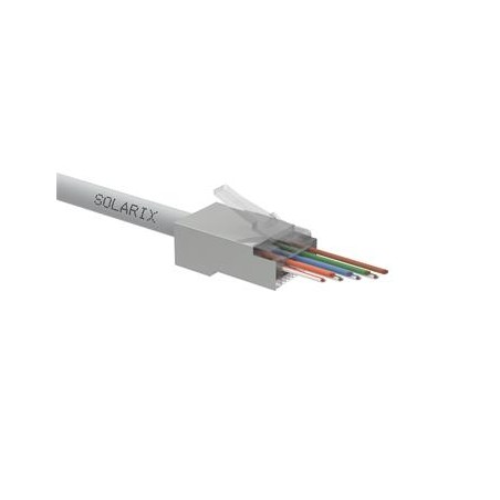 Solarix - Univerzální EASY konektor RJ45 CAT5E STP 8p8c