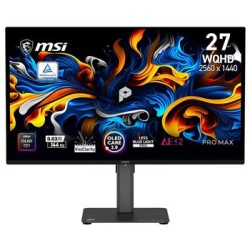 MSI Gaming PRO MAX 271QPX14G/ 27"/ 2560x1440/ OLED/ 0,03ms/ 144Hz/ 200cd/m2/ 1500000:1/ HDMI/ DP/ VESA/ černý