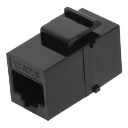 XtendLan Keystone/spojka, RJ45, CAT6, UTP, černý, instalace kabeláže bez narážení kabelů