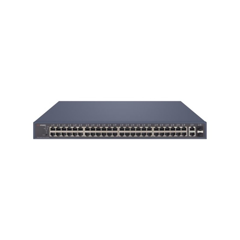Hikvision DS-3E1552P-SI - Smart managed switch 48x Gb PoE + 2x Gb RJ45 + 2x SFP Uplink, 470W
