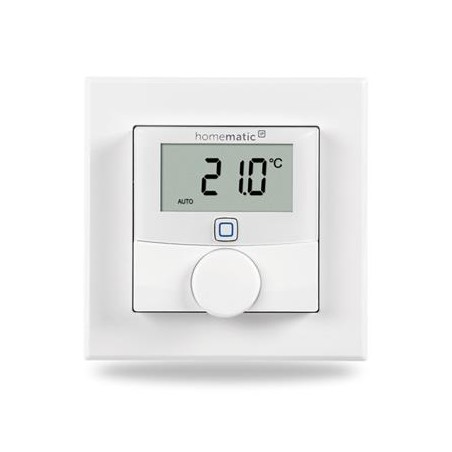 Homematic IP Nástěnný termostat se senzorem vlhkosti a spínaným výstupem 24V – zápustná montáž - HmIP-BWTH24
