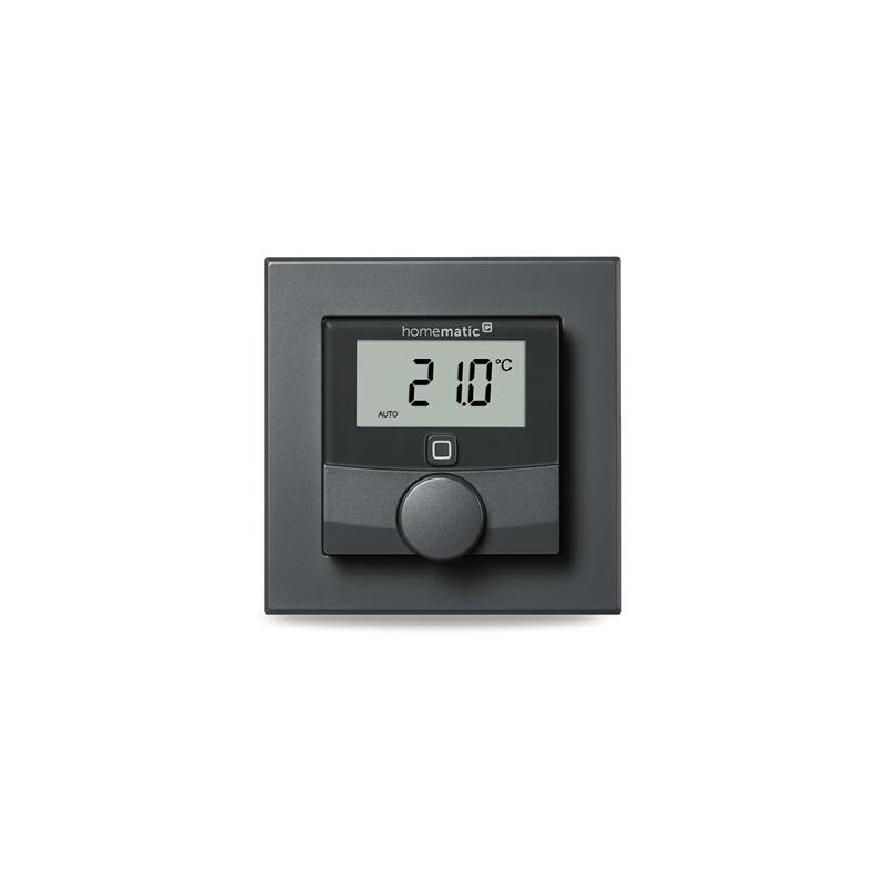 Homematic IP Nástěnný termostat se senzorem vlhkosti a spínaným výstupem 230V – zápustná montáž, antracit - HmIP-BW