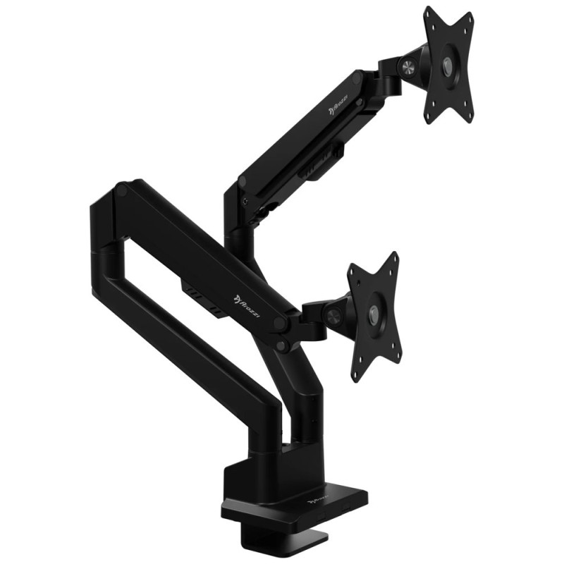 AROZZI ALZARE NEO DUO Black/ stolní držák pro 2 monitory/ plynový píst/ kovový/ černý