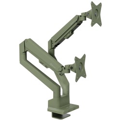 AROZZI ALZARE NEO DUO Forest Green/ stolní držák pro 2 monitory/ plynový píst/ kovový/ mechově zelený
