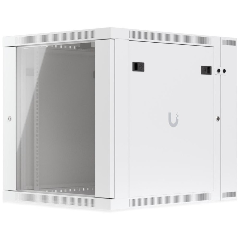 Ubiquiti UniFi 12U Rack Cabinet Wall SW Glass - Nástěnný rozvaděč, výška 12U, ventilátory, prosklené dveře, dvoudílný