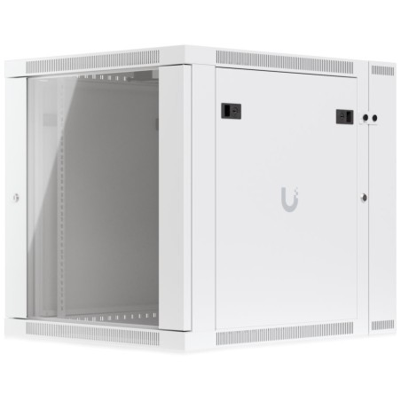 Ubiquiti UniFi 12U Rack Cabinet Wall SW Glass - Nástěnný rozvaděč, výška 12U, ventilátory, prosklené dveře, dvoudílný