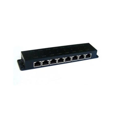 8-portový pasivní POE injektor panel s krytem