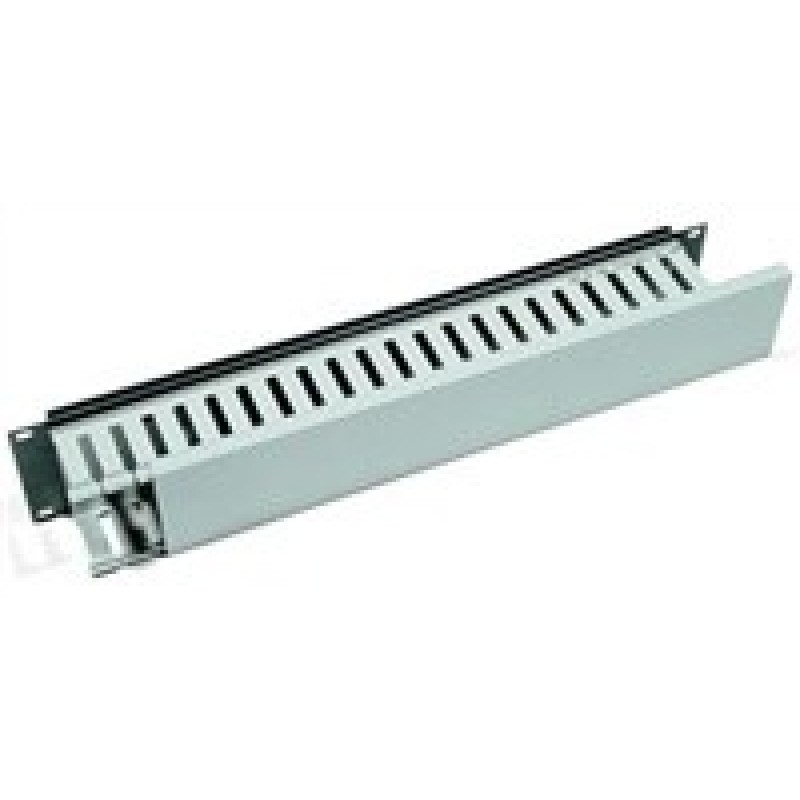 TRITON 19" vyvazovací panel 2U jednostranná plastová lišta, šedo-černá