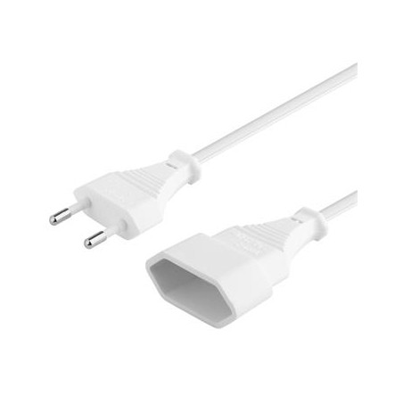 PREMIUMCORD Kabel síťový 230V, prodlužovací dvojvidlice, 3m