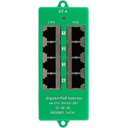 MaxLink Gigabitový 4-portový PoE panel, 802.3af/at POEPAN4GBAFA