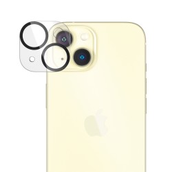 PanzerGlass PicturePerfect - Chránic na objektiv pro mobilní telefon - sklo - barva rámu cerná - pro Apple iPhone 15, 15 Plus
