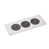 Legrand - Incara™ Disq'In - Zapuštěný zásuvkový blok 2x2P+T/USB A+C, černá, kabel 2m, bez rámečku!