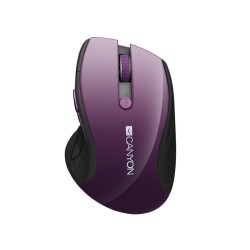CANYON myš 2,4Ghz bezdrátová CMSW01, 1000/1200/1600 dpi, 6 tlačítek, blue LED senzor, fialová