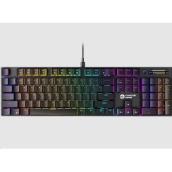CANYON Herní klávesnice Cometstrike TLK GK-55, mechanická, drátová, multimediální, podsvícená, 105 kláves, CS layout