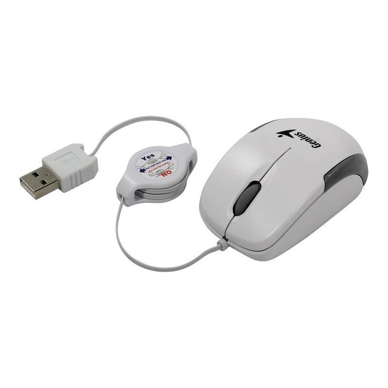 GENIUS Micro Traveler V2/ drátová/ 1200 dpi/ USB/ bílá