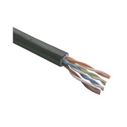 UTP kabel PlanetElite, Cat5E, drát, dvojitý venkovní PE+PVC, Dca, černý, 305m, cívka