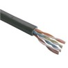 UTP kabel PlanetElite, Cat5E, drát, dvojitý venkovní PE+PVC, Dca, černý, 305m, cívka