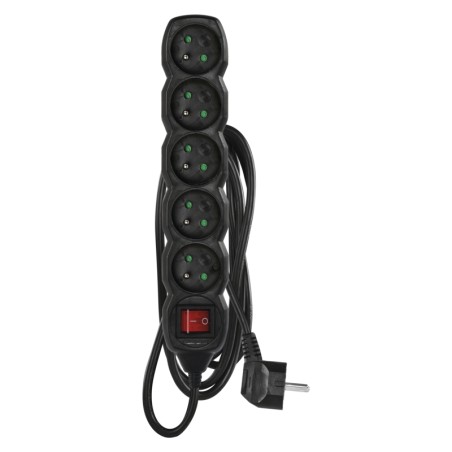 EMOS prodlužka 5Z 3M S VYP. 1,5MM černá