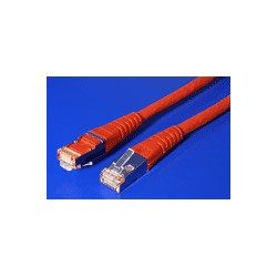 S/FTP patchkabel kat. 6, 0,3m, červený