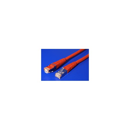 S/FTP patchkabel kat. 6, 0,3m, červený