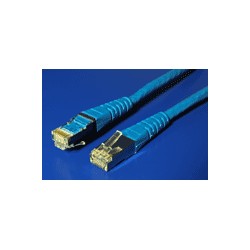 S/FTP patchkabel kat. 6, 0,3m, modrý