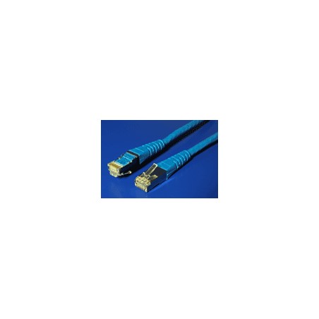 S/FTP patchkabel kat. 6, 0,3m, modrý
