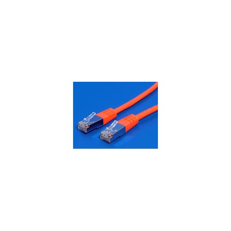 S/FTP patchkabel kat. 6, 0,5m, červený