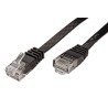 UTP patchkabel kat. 6, plochý, černý, 5m