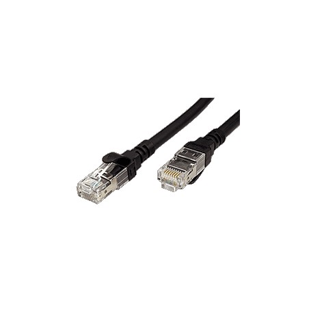 S/FTP patchkabel kat. 6, Component Level, LSOH, 0,5m, černý