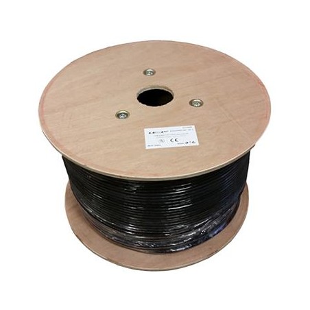 LEXI-Net instalační kabel S/FTP CAT 7 23AWG venkovní dvouplášť LSZH+PE 500m cívka černý