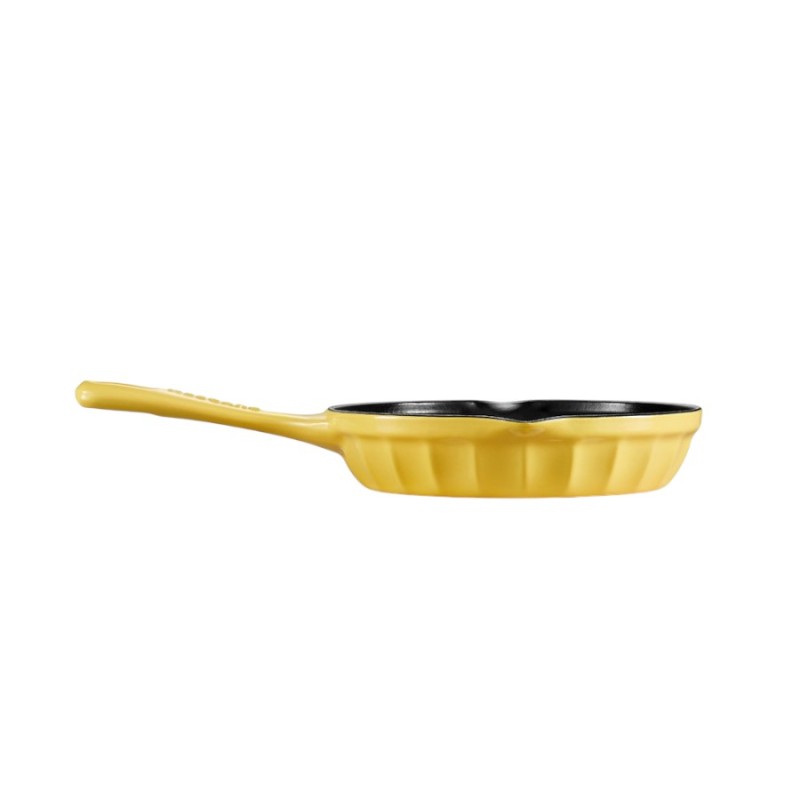 BUYDEEM CP542, Smaltovaná litinová pánev, průměr 21cm, barva žlutá