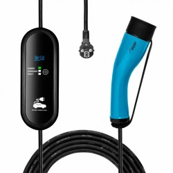 Akyga Napájecí kabel pro elektromobily Type 2, LCD displej, Control Box, 1-fázový 16A 3.8kW, délka 5m
