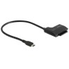 Delock Převodník SuperSpeed USB 10 Gbps (USB 3.1 Gen 2) s USB Type-C™ samec 22 pin SATA 6 Gbps samec napájecí zdroj