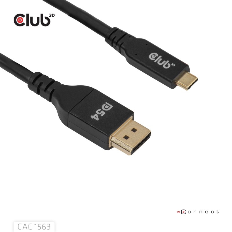Club3D Kabel USB-C na DisplayPort 2.1 DP54 Bi-Directional, 8K120Hz, 4K480Hz, 2m