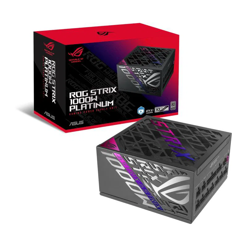 ASUS zdroj ROG STRIX 1000W, 80Plus Platinum, Plně modulární, ATX 3.1